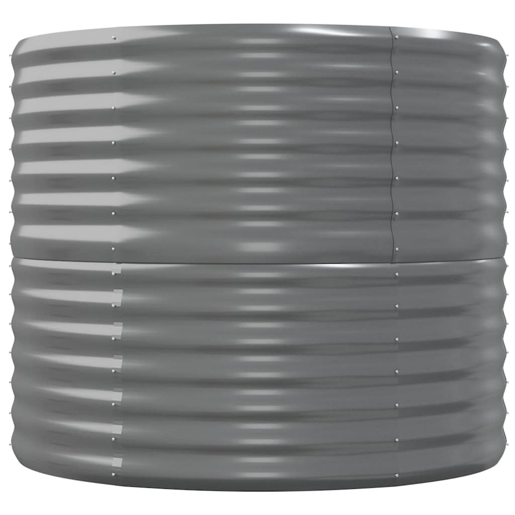 Garden Raised Bed Galvanised Steel Height 68 cm Grey 152 cm