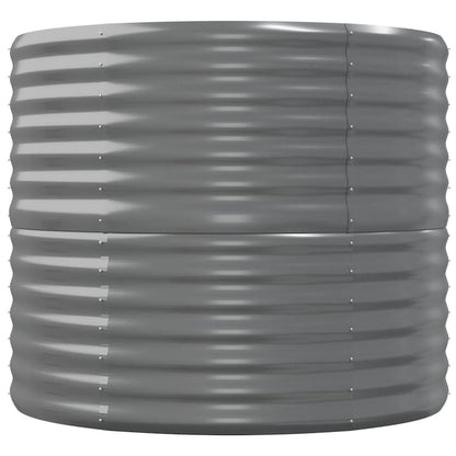 Garden Raised Bed Galvanised Steel Height 68 cm Grey 152 cm