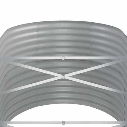 Garden Raised Bed Galvanised Steel Height 68 cm Grey 152 cm