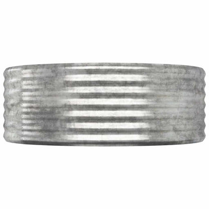 Garden Raised Bed Galvanised Steel Depth 100 cm Silver 322 cm