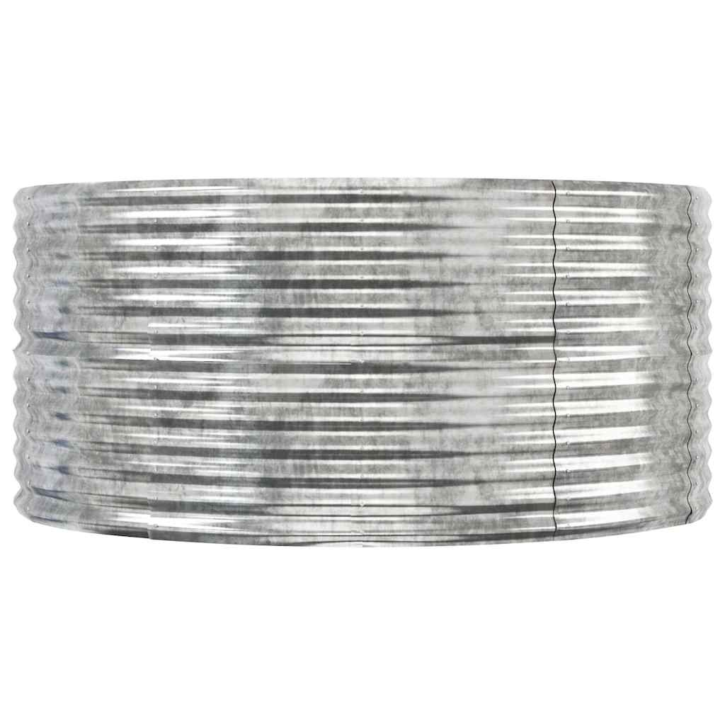 Garden Raised Bed Galvanised Steel Depth 140 cm Silver 447 cm