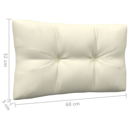 vidaXL 8 Piece Garden Lounge Set with Cream Cushions Pinewood 6
