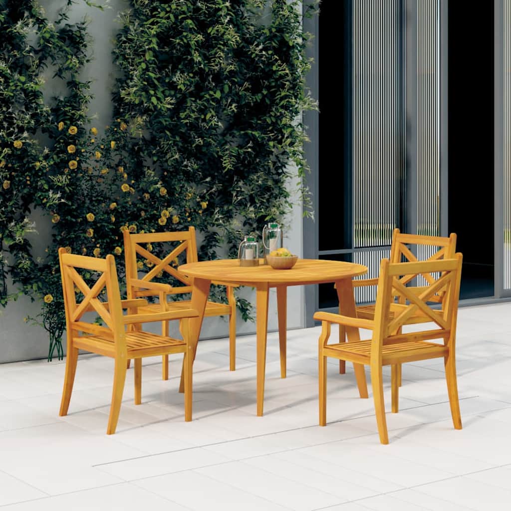 Outdoor Dining Chairs Solid Wood Acacia 4