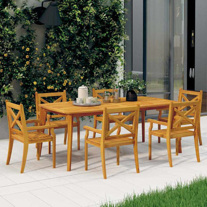 Outdoor Dining Chairs Solid Wood Acacia 6