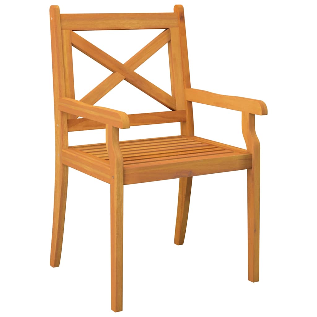 vidaXL Outdoor Dining Chairs 8 pcs Solid Wood Acacia 3