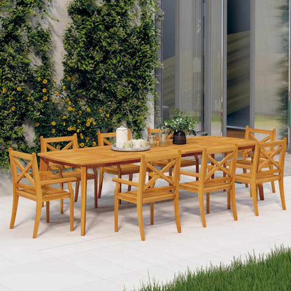 vidaXL Outdoor Dining Chairs 8 pcs Solid Wood Acacia 1