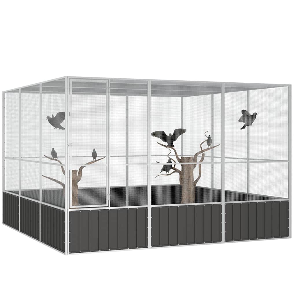 vidaXL Bird Cage | Anthracite | Galvanised Steel | Large | Bird Cage 2