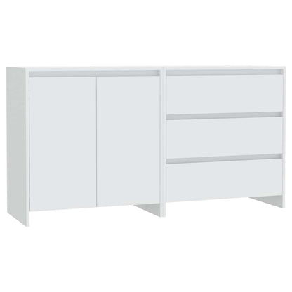 2 Piece Sideboard Engineered Wood White