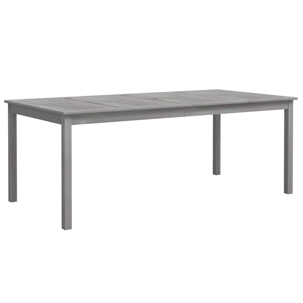vidaXL 9 Piece Garden Dining Set Solid Wood Acacia Grey 4