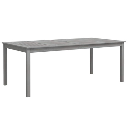 vidaXL 9 Piece Garden Dining Set Solid Wood Acacia Grey 4