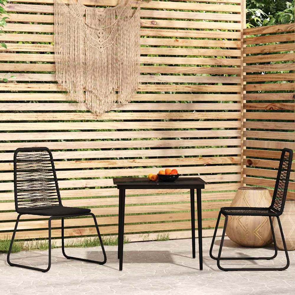 vidaXL 5 Piece Garden Dining Set Black