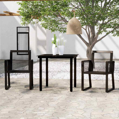 vidaXL 5 Piece Garden Dining Set Black