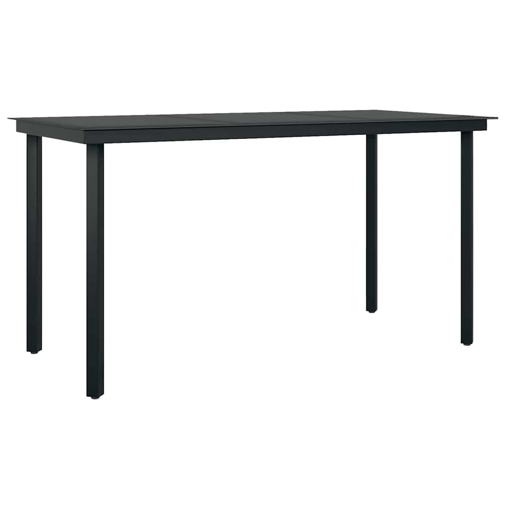 vidaXL 7 Piece Garden Dining Set Black 5