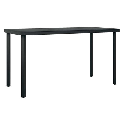 vidaXL 7 Piece Garden Dining Set Black 5