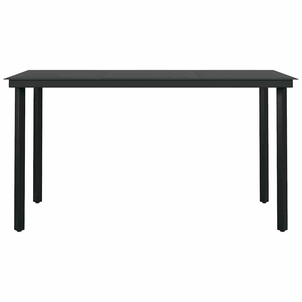 vidaXL 7 Piece Garden Dining Set Black 6