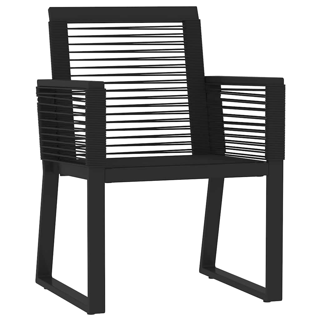 vidaXL 7 Piece Garden Dining Set Black 3