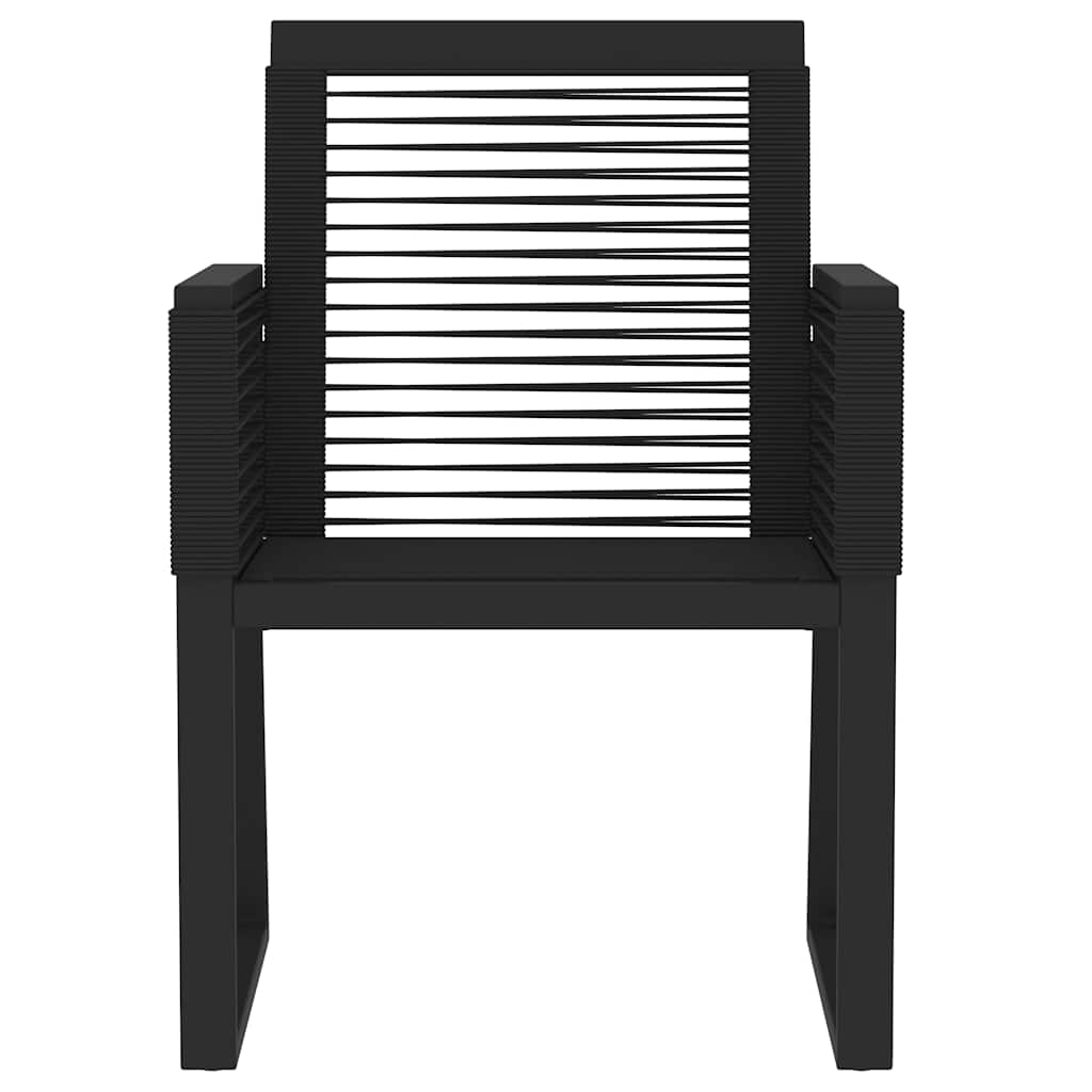vidaXL 7 Piece Garden Dining Set Black 4