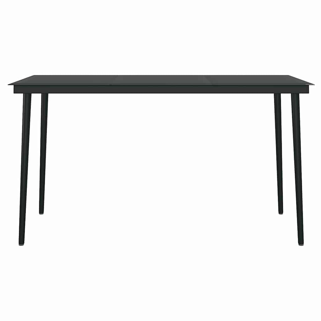 vidaXL 7 Piece Garden Dining Set Black 6