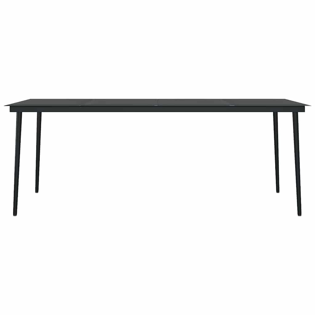 vidaXL 9 Piece Garden Dining Set Black 5