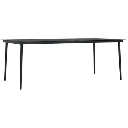 vidaXL 9 Piece Garden Dining Set Black 6