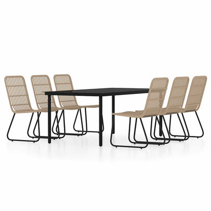 5 Piece Garden Dining Oak 200 cm table length 6