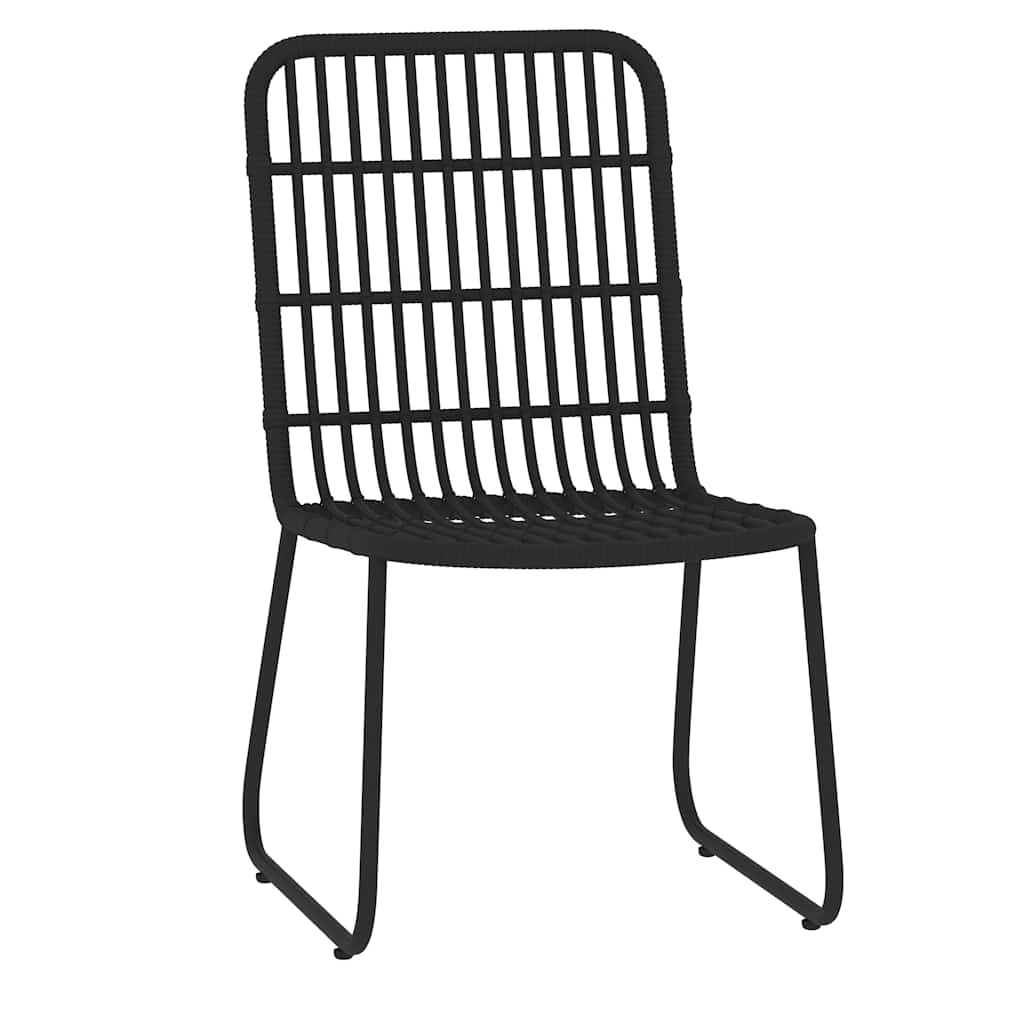 vidaXL 5 Piece Garden Dining Set Black 3