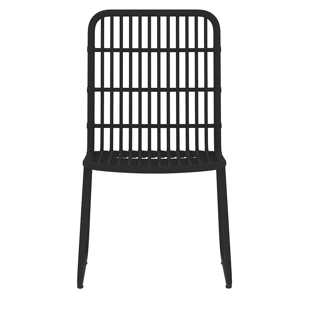 vidaXL 5 Piece Garden Dining Set Black 4