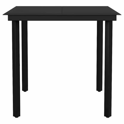 vidaXL 5 Piece Garden Dining Set Black 6
