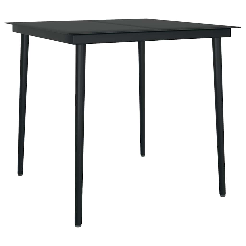 vidaXL 5 Piece Garden Dining Set Black 5