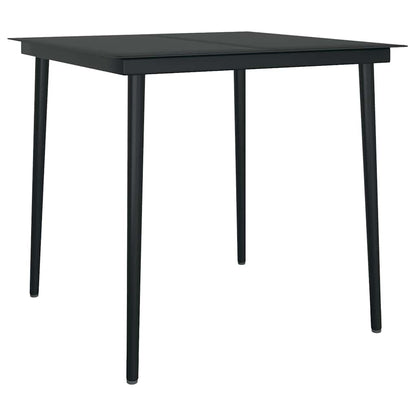 vidaXL 5 Piece Garden Dining Set Black 5