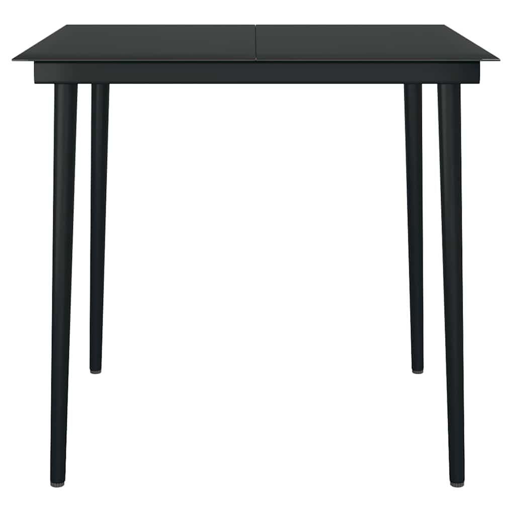 vidaXL 5 Piece Garden Dining Set Black 6