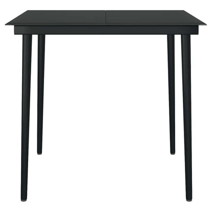vidaXL 5 Piece Garden Dining Set Black 6