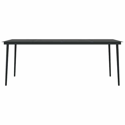vidaXL 7 Piece Garden Dining Set Black 6