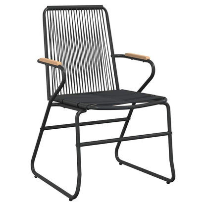 vidaXL 9 Piece Garden Dining Set Black PVC Rattan 5