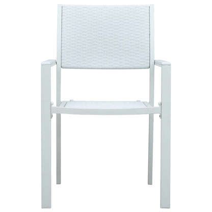 vidaXL 9 Piece Garden Dining Set White 4