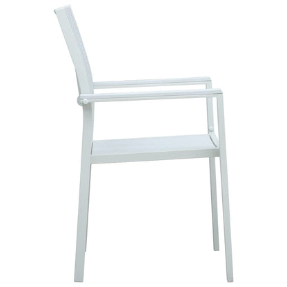 vidaXL 9 Piece Garden Dining Set White 5
