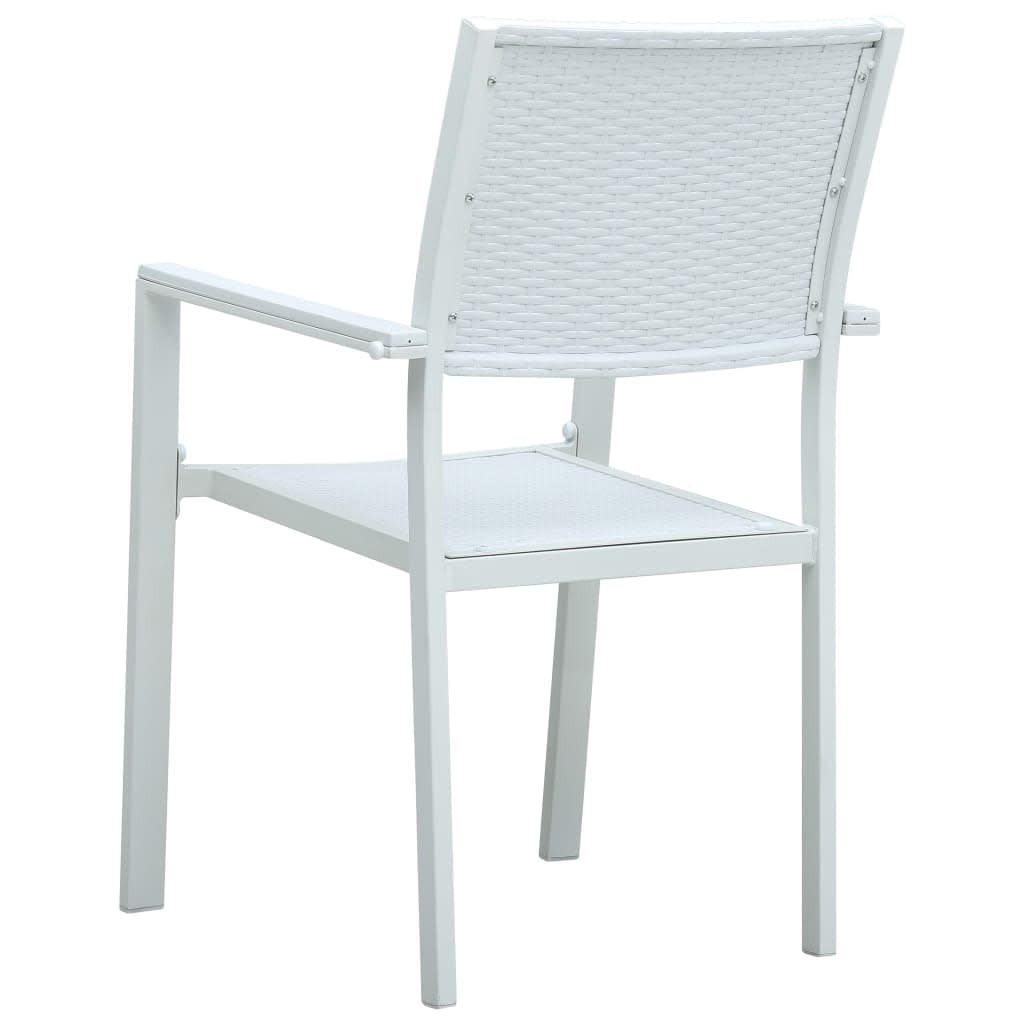 vidaXL 9 Piece Garden Dining Set White 6
