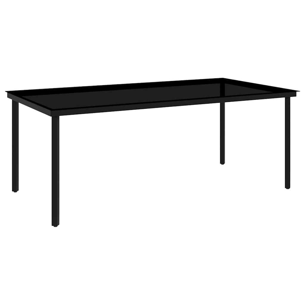 vidaXL 9 Piece Garden Dining Set Black 5