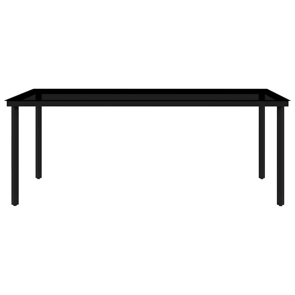 vidaXL 9 Piece Garden Dining Set Black 6