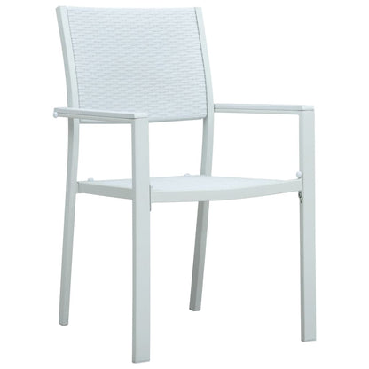 vidaXL 9 Piece Garden Dining Set White 3