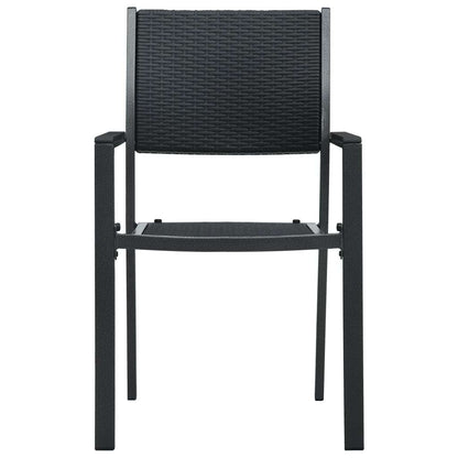 vidaXL 9 Piece Garden Dining Set Black 4