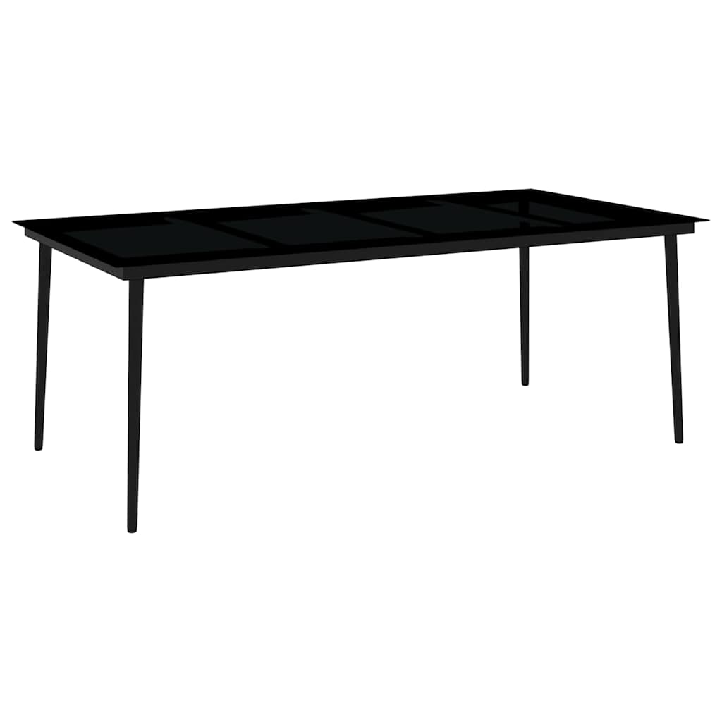 vidaXL 9 Piece Garden Dining Set Black 5
