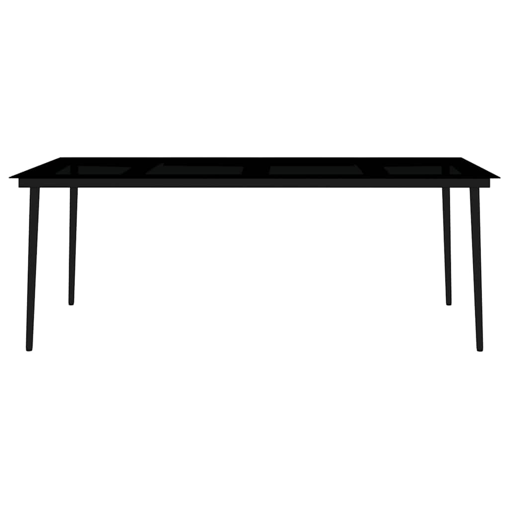 vidaXL 9 Piece Garden Dining Set Black 6