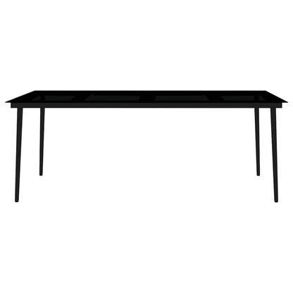 vidaXL 9 Piece Garden Dining Set Black 6