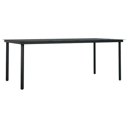 vidaXL 9 Piece Garden Dining Set Black 5