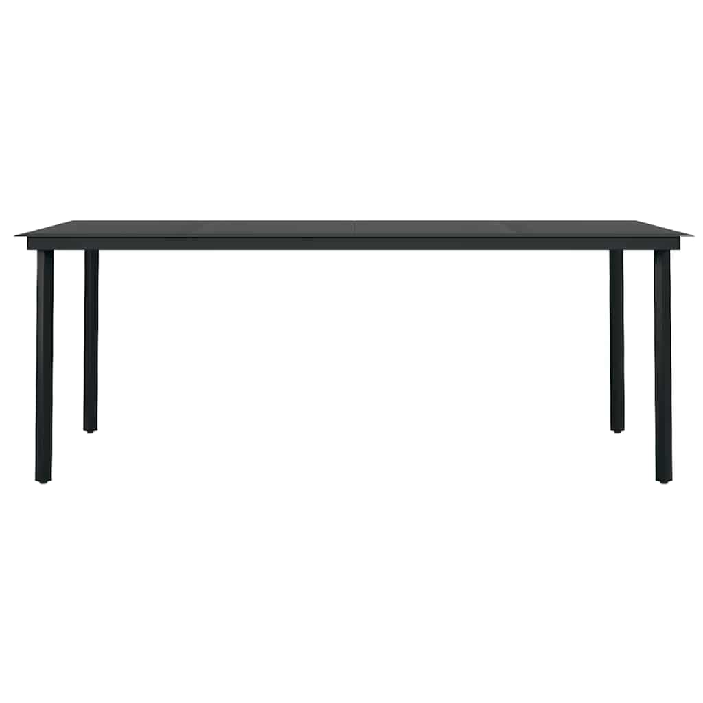vidaXL 9 Piece Garden Dining Set Black 6