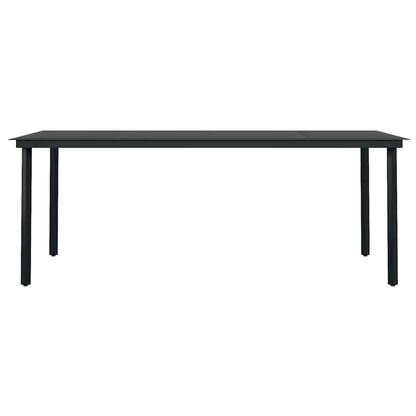 vidaXL 9 Piece Garden Dining Set Black 6