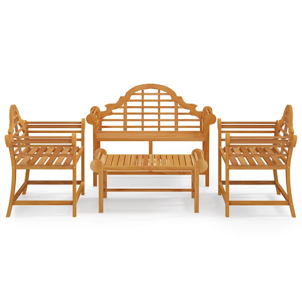 vidaXL 4 Piece Garden Lounge Set Solid Wood Teak 2