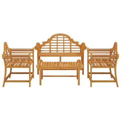 vidaXL 4 Piece Garden Lounge Set Solid Wood Teak 3