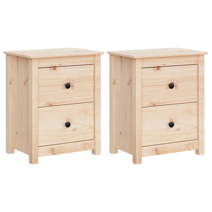 vidaXL Bedside Cabinets 2 pcs 50x35x61.5 cm Solid Wood Pine